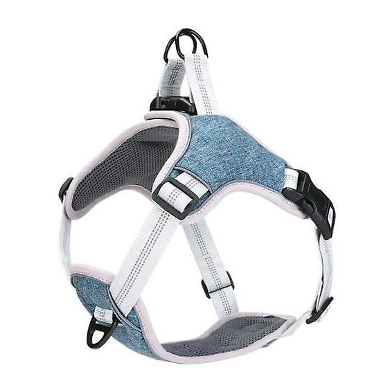(blue L)dog Harness Leash