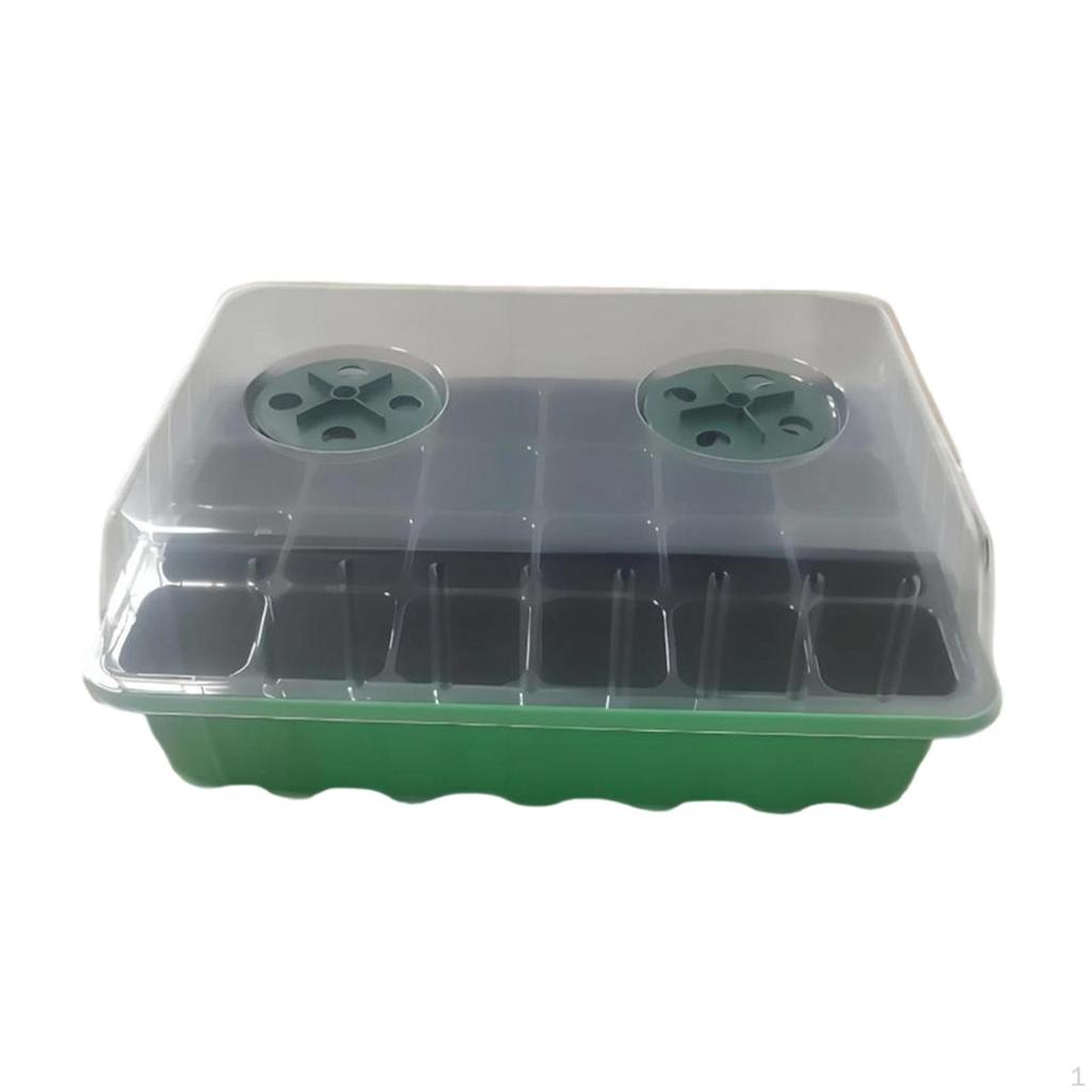 Plant Starter Tray Vented,Reusable with Lid Propagation Sprouting Container Drainage Holes