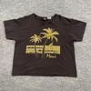 Vintage 90s Maui Beach Hawaii Palm Tree Shirt Womens XL 23x23 Black