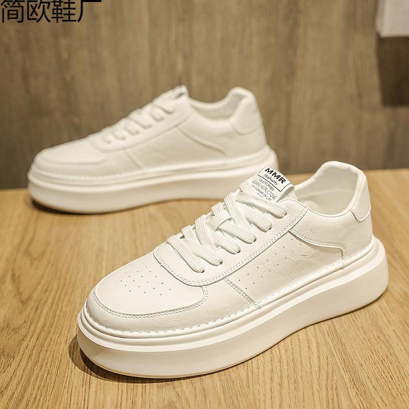 Men's Trendy Shoes Winter New Versatile Platform White Shoes Men's Sports and Leisure Board Shoes