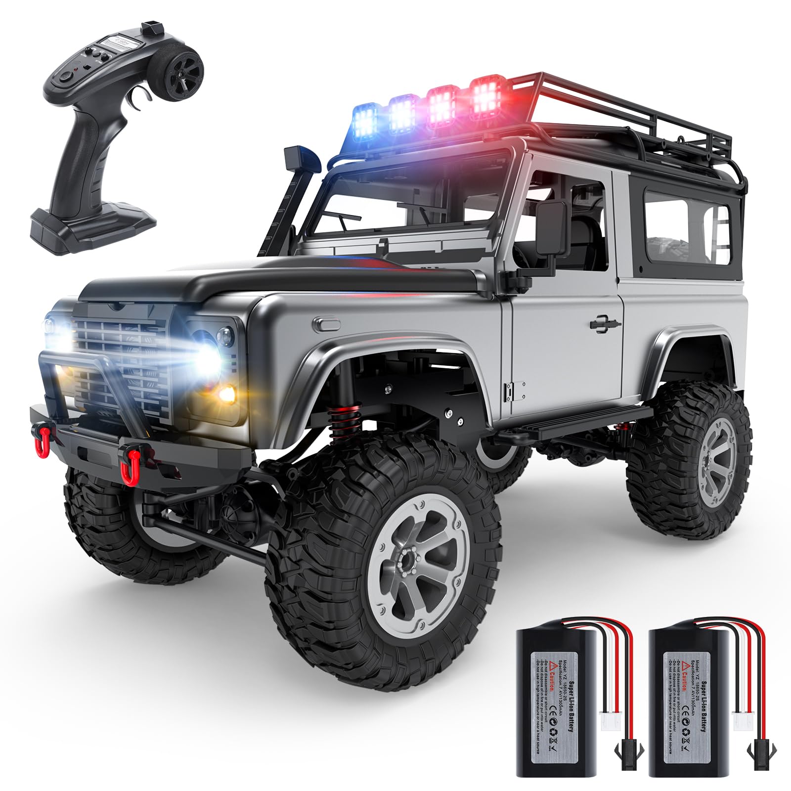 

Scale RC Crawler Car for Remote Control Stepless Braking Independent 2 120 Minutes of Operation LED Suitable for Kids and Elementary and Middle School