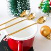 Creative Tableware Coffee Spoon Stainless Steel Dessert Spoon Christmas Spoon Set  Xmas Gifts