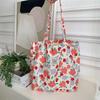 New tote bag large capacity foreign style floral canvas shoulder bag portable girl student shopping bag
