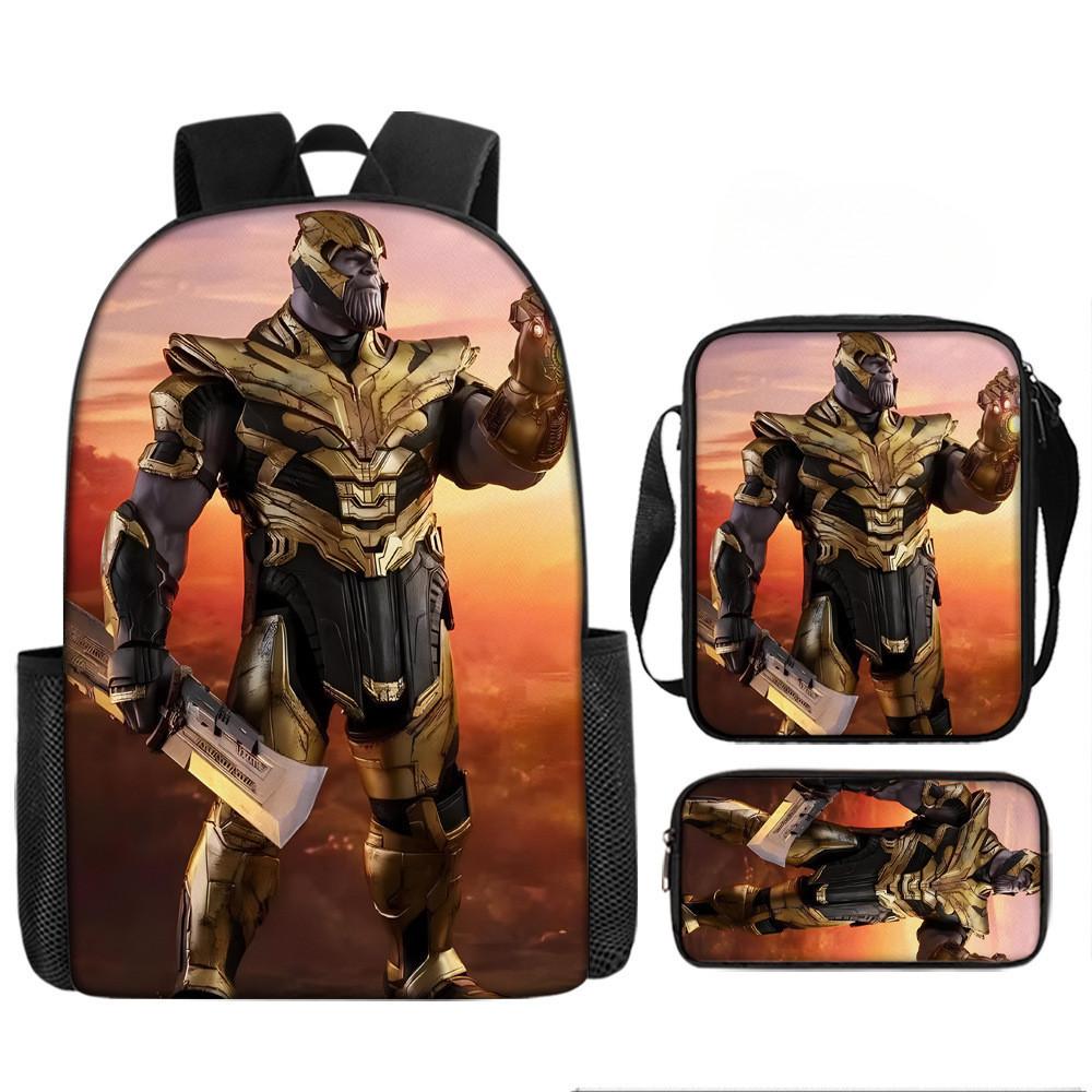 Printed Avengers The Backpack Set Oxford Fabric Pencil Case Essentials School
