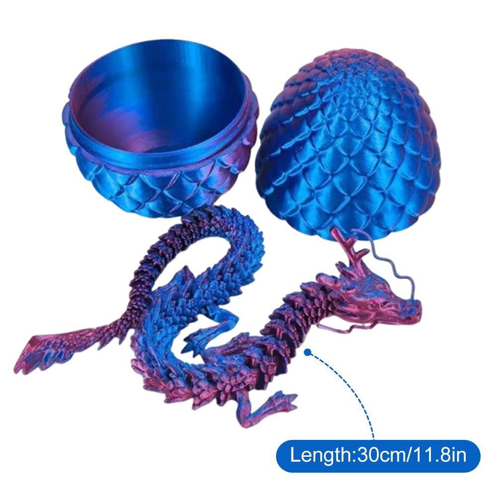 3D Mini Chinese Dragon Surprise Egg Articulated Movable Joint Tabletop Decoration Collectible Toy Gift for Home
