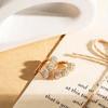 Color 1 Luxury Golden Pair Women Dangle Earrings Geometry Full Zircon Geometry Bride Wedding Fine Daily Jewelry