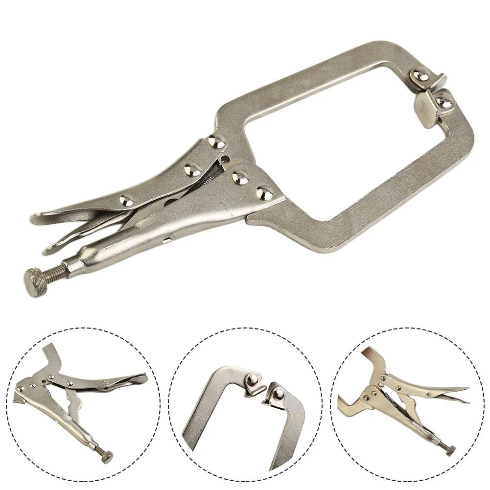 

9 Inch Steel C Clamp Vise Grip Locking Welding Pliers Wood Tenon Locator Tool