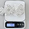 7Cm Silver Rhombus Sequined Beads Barcode Clothing Skirt Belt Cuffs Decorative Lace Accessories