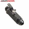 s+  AN4 AN6 AN8 AN10 AN12 AN16 Aluminum Inline Fuel Filter Shut Off Valve Cut Off Valve Fitting W/ Cable Lever Black/Blue