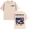 Rapper Maka 2025 Tour Graphic T Shirts Men Fashion Vintage T-shirt Casual Cotton Short Sleeve T Shirt Short Sleeve Streetwear