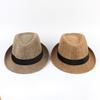 Men's Fedora Jazz Cotton and Linen Pure Hat Dad Hat Imitation Linen Sun Visor Sun Hat White Hat Wedding Fedora Hat