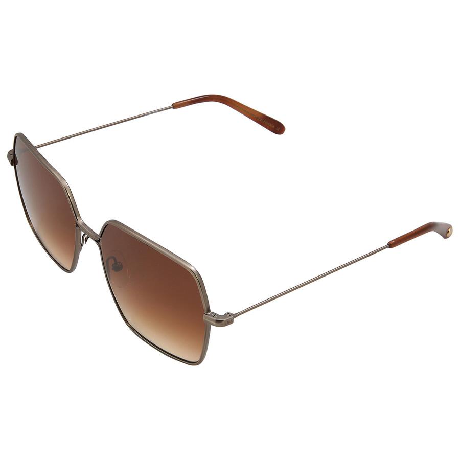 Garrett Leight Meadow Sun Brunette Square Ladies Sunglasses 4067 Atg Vinbrt Brntg 56