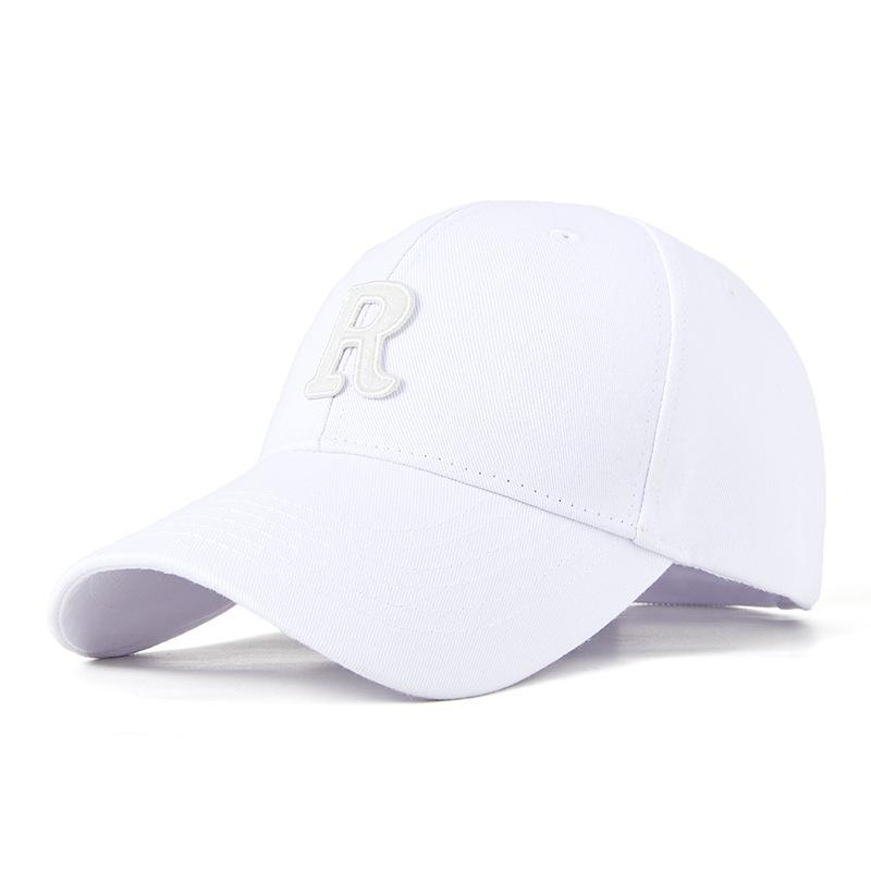 Multi-Color Hardtop R-Letter Baseball Hat Men'S And Women'S Sports Sunshade Sun Protection Moisture Cap Has Large Size