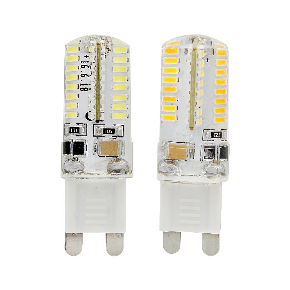 1pcs G9 3W AC 220V LED Light Bulb 64leds SMD3014 Warm/Cold White Lights Replace 0W 30W Halogen Lamp For Indoor Home Chandelier