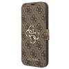 Hoesje voor iPhone 13 Pro Max Guess met klep Bruin 4G Groot Logo