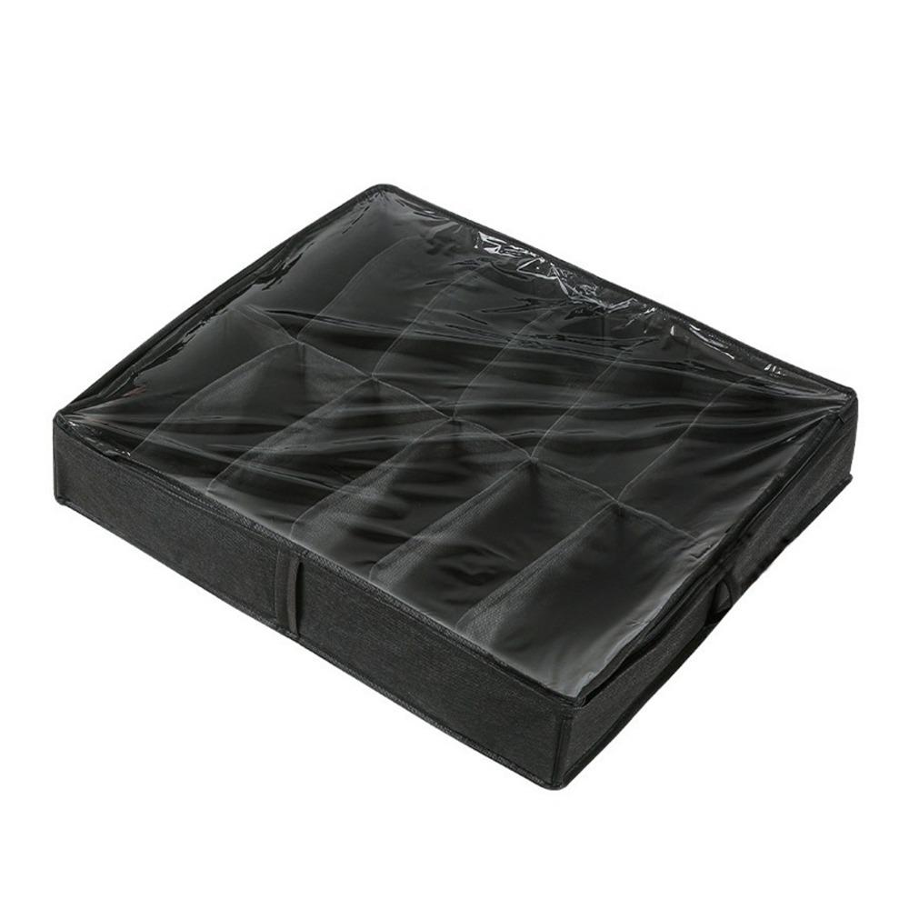 Non-woven Fabric Shoes Storage Bag 12 Grids Shoes Organizer Under Bed Shoe Storage Box Closet Style A 1090₽