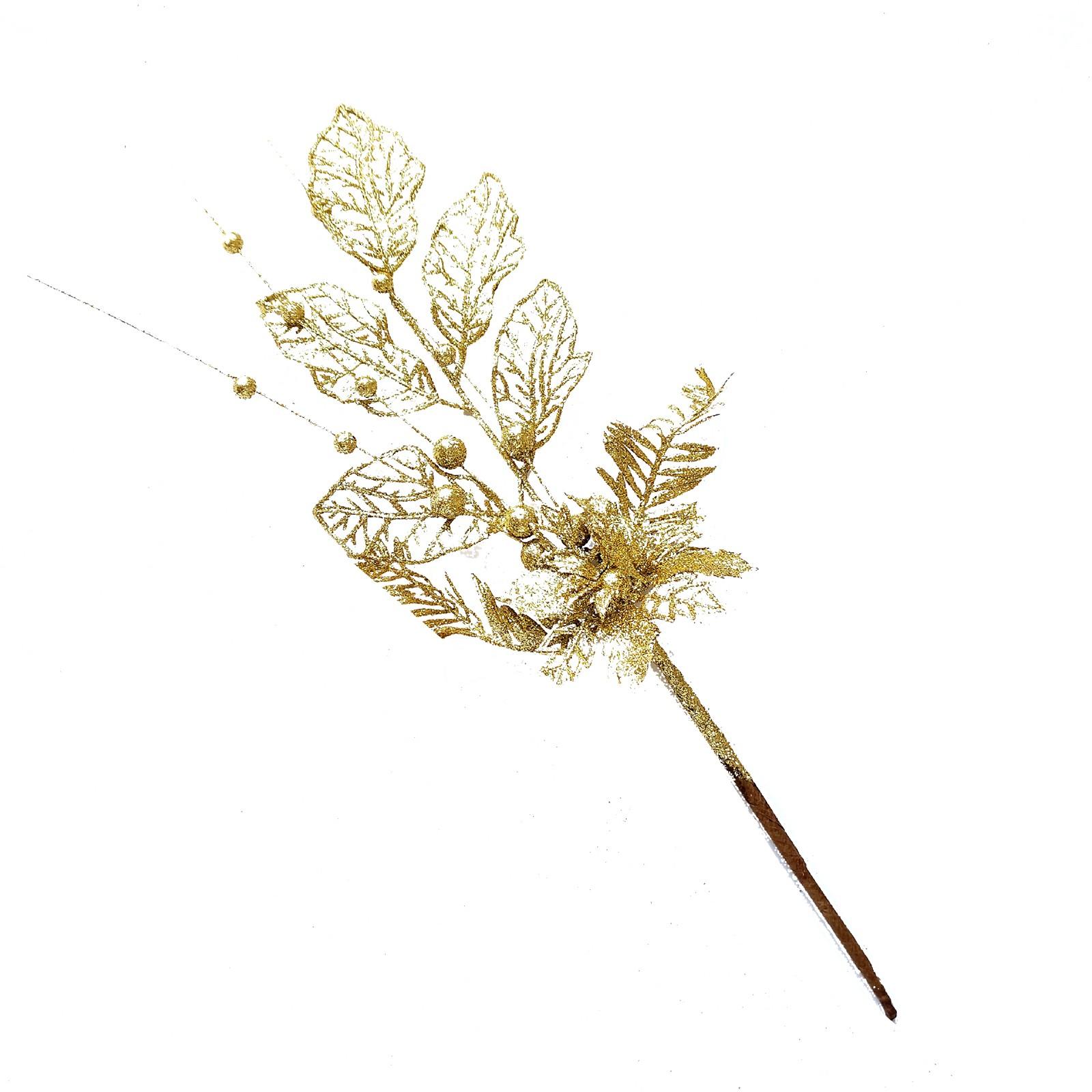 

Рождественские украшения, украшения, ветки деревьев, плагины для рождественской елки, принадлежности для создания атмосферы, имитация веток деревьев и черенки One Size золотой