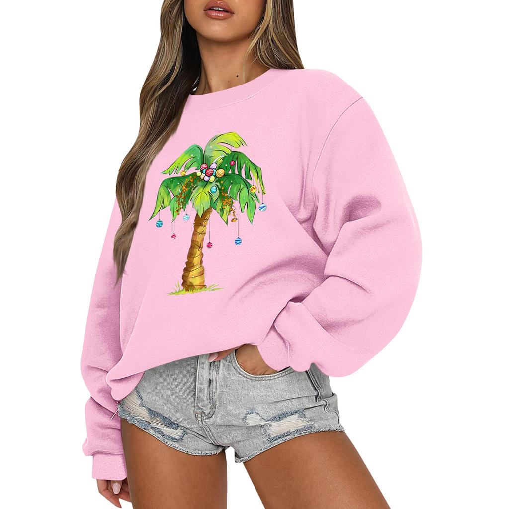 Women  Tops Women's Long Sleeve Sweatshirt Casual Crewneck Loose Fit Pollover Fleece Tops