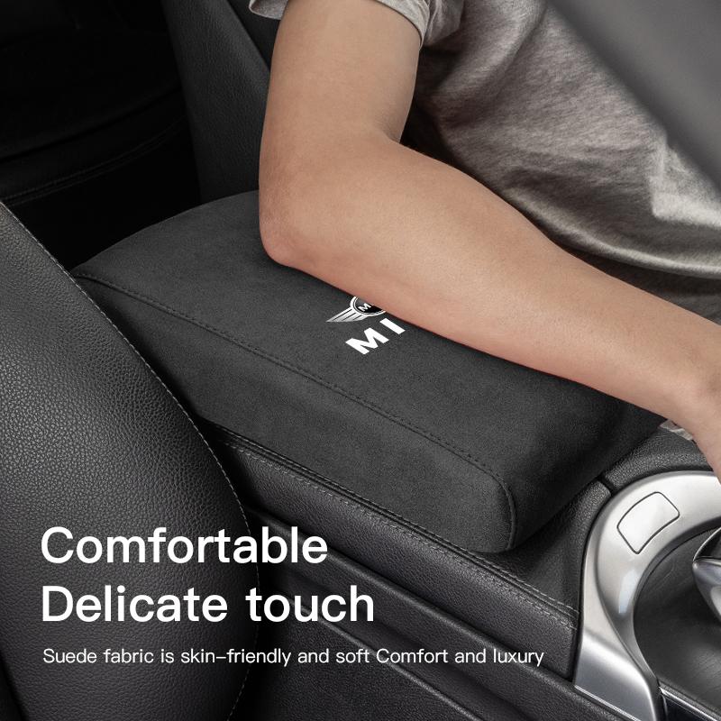 Suede Car Interior Armrest Box Mat Center Console Accessories For BMW Mini Works Cooper F54 F55 F56 F57 F60 R50 R52 R53 R55 R56