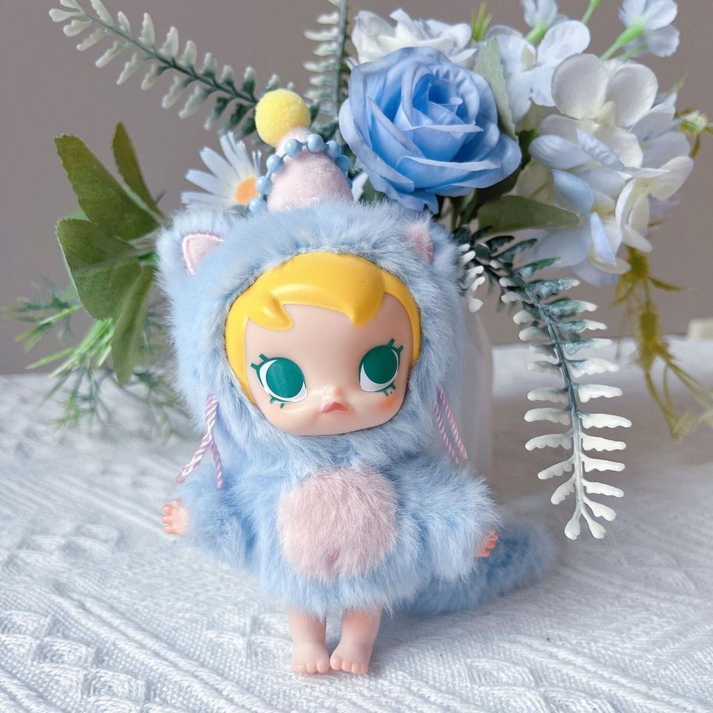 1 Piece Bag Decoration Baby Molly Pocket Friends Series Vinyl Figure Pendant Toys Kawaii Model Plush Keychain Children'S Gift