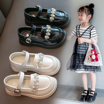 Mädchen Prinzessin Schuhe Frühling und Herbst Neue Weiche Sohlen Rutschfeste Britische Mode Große Kinder Sport Casual Leder Schuhe