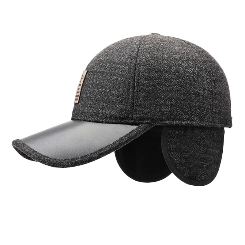 Men's Winter Middle-Aged and Elderly Father Warm Baseball Cap Old Man Grandfather Autumn Ear Protection Cotton Cap