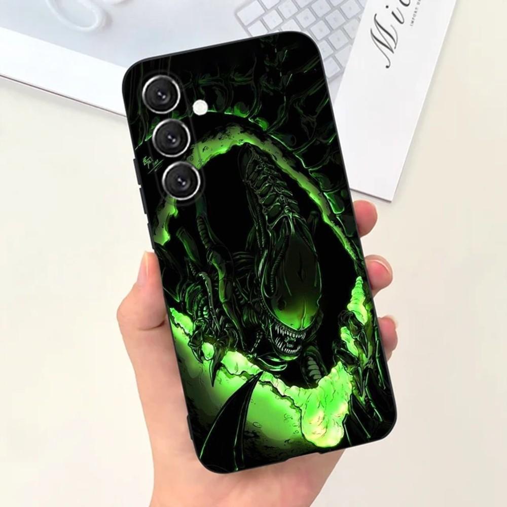 Movie A-Alien Xenomorph Phone Case For Samsung S25,S24,S21,S22,S23,S30,Ultra,S20,Plus,Fe,Lite,Note,10,9,5G Black Cover