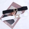 Solid Color Knot Gold Round Buckle Belt Women Waistband Female Waist Strap Elastic Waist Belt