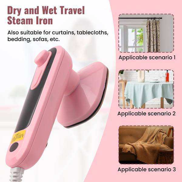 Handheld Garment Steamer With Titanium Plate For Home Use And Wrinkle Removal