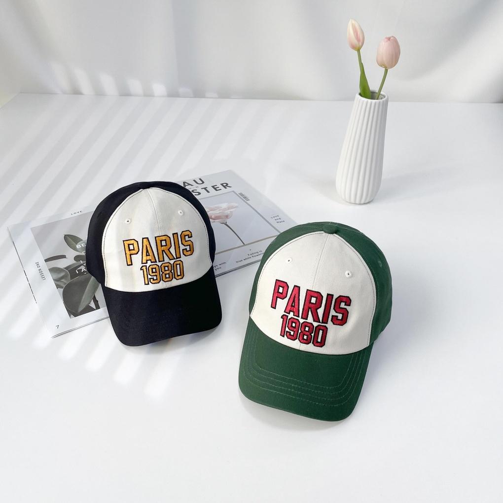 Unisex Basic Daily Paris 1980 Color Block Ball Cap