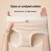 Ladies Spring and Autumn Floral Pure Cotton 10A Bacteriostatic Extended Crotch Mid Waist Triangle Briefs