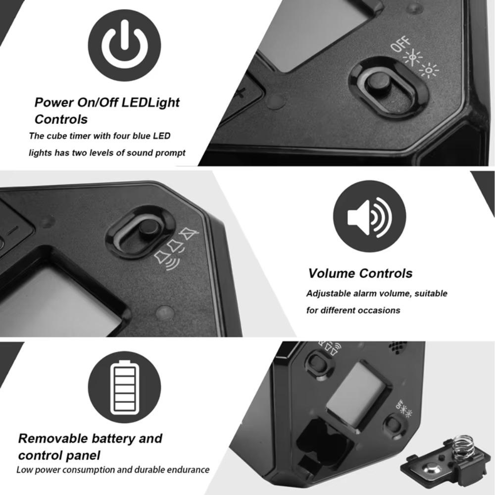 Gravity Sensor Cooking Countdown Timer LED Display Kitchen Electronic Timer  Fitness