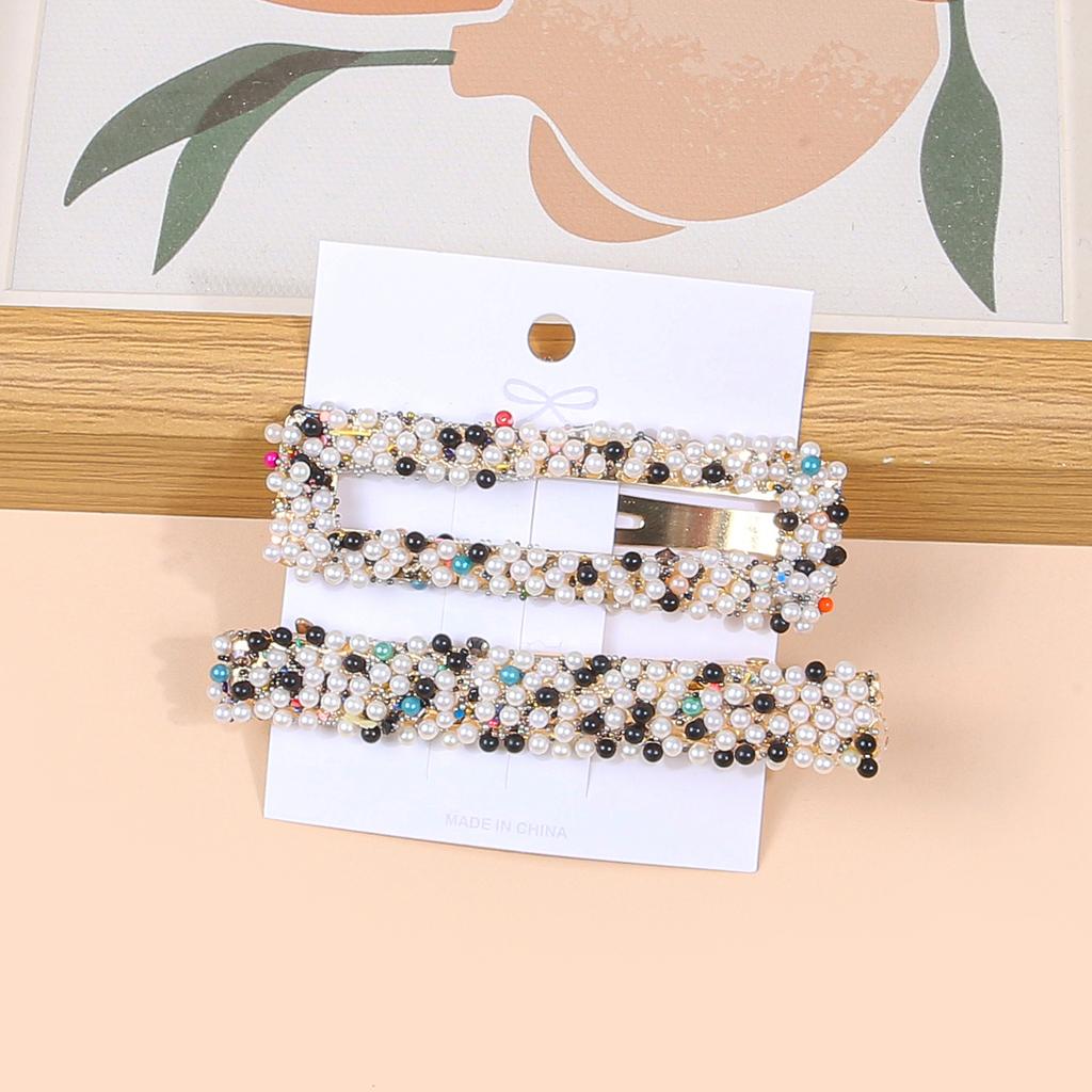 2pcs/set Handmade Pearls Hair Clips Pin for Women Fashion Geometric Barrettes Headwear Girls Sweet Hairpins Hair Accessorie