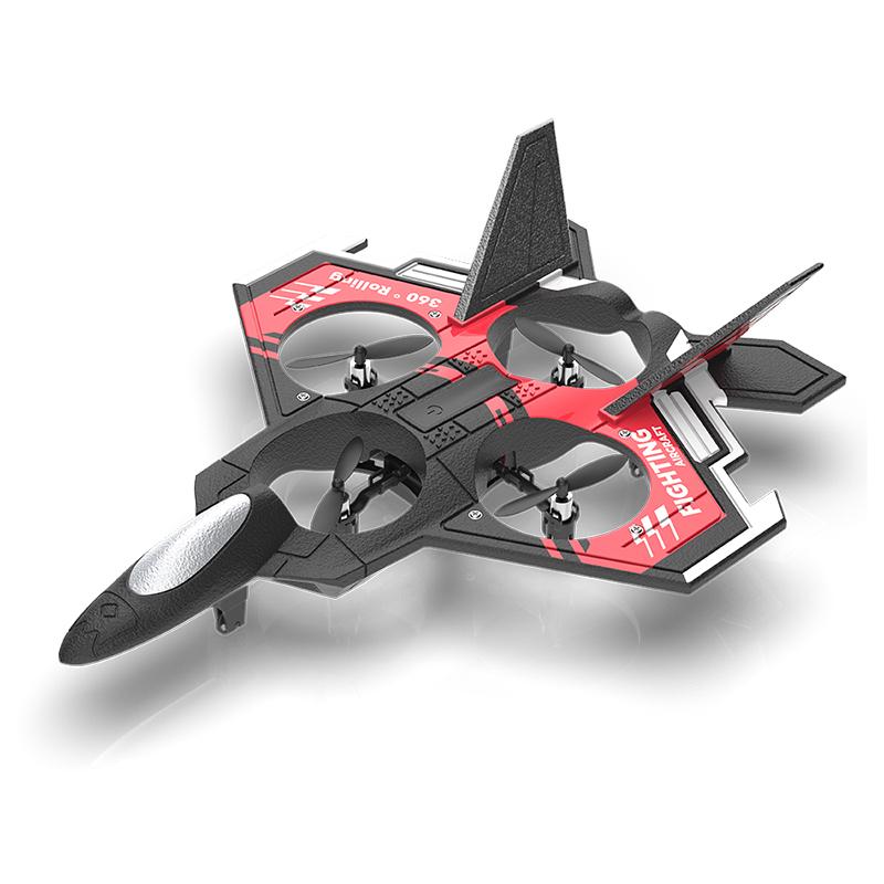 S98 Rc Foam Stunt Aircraft Toy Led Light Remote Control Fixed Height Four-Axis Combat Drone Anti Collision Fighter Kids Toys Boy