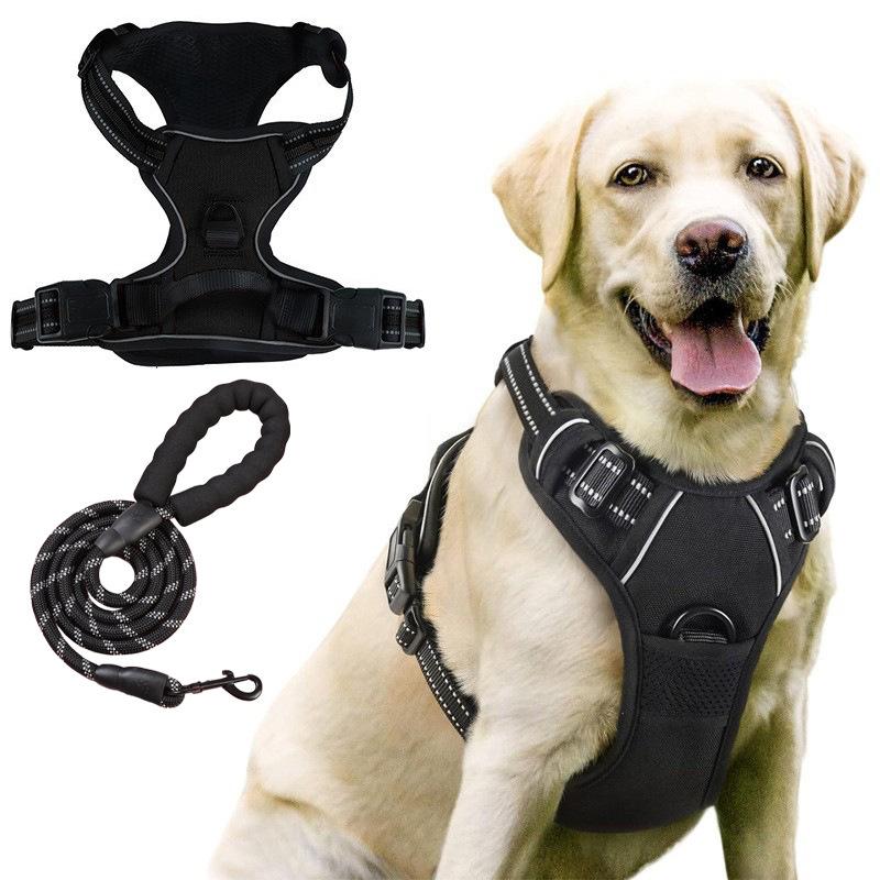 Trela para Cão, Antiexplosão, Anticolisão, Antiescapada, Colete Peitoral para Cão Grande, Trela Refletiva para Cão, Colete para Animal de Estimação