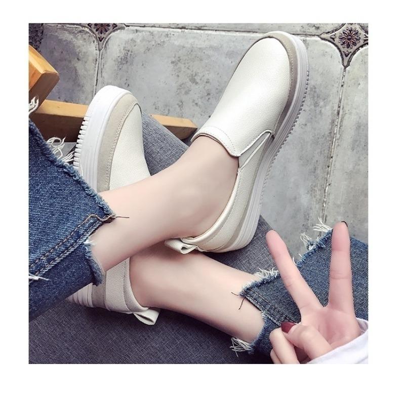 Bílé boty Všestranné boty s plochou podrážkou