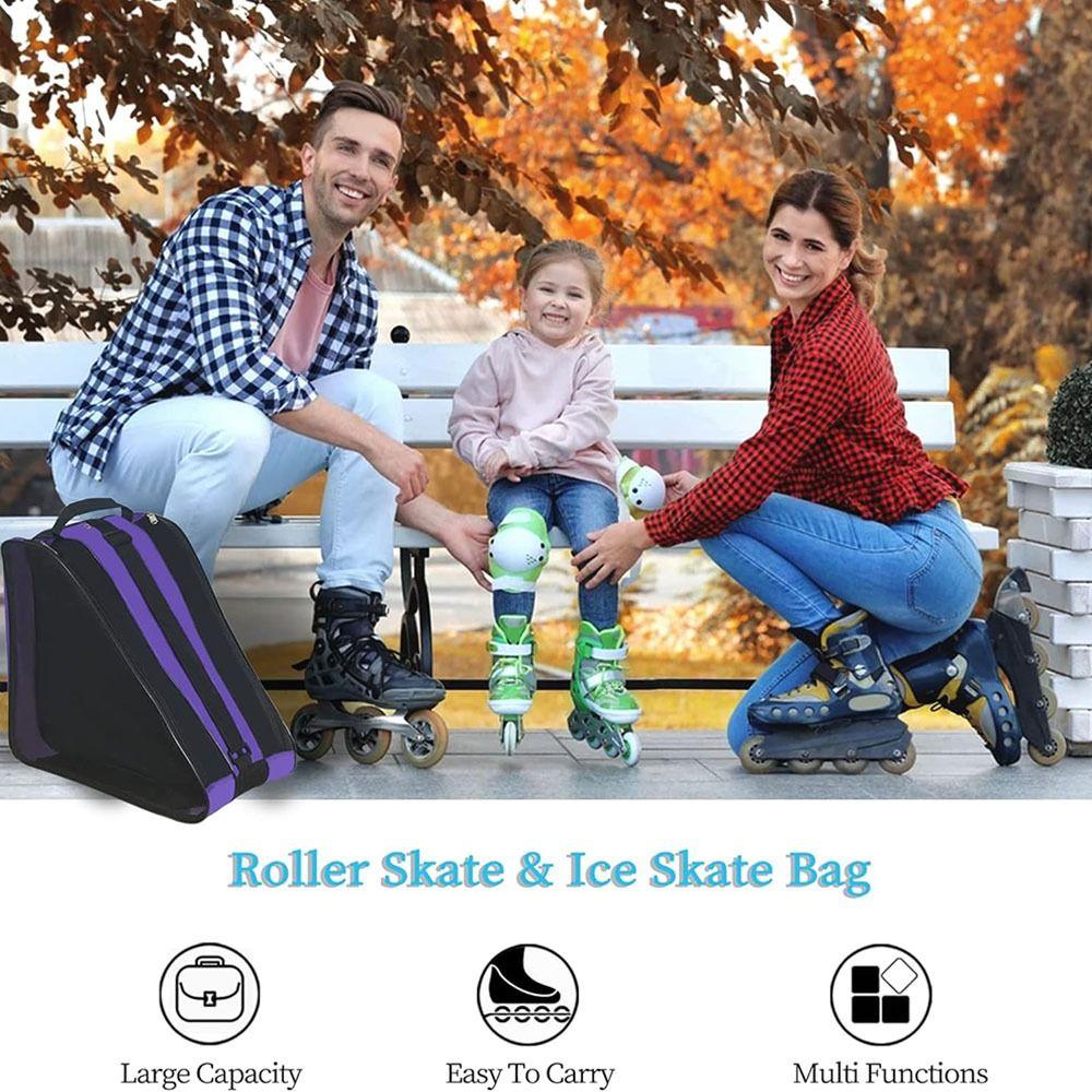 Adjustable Straps Roller Skate Bag Large Capacity Roller Skate Backpack Ice Skate Case