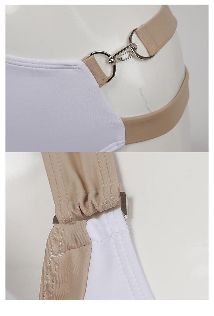 Bikini Sexy de Dos Piezas con Bloques de Color para Mujer - Puro Deseo Estilo Europeo Americano