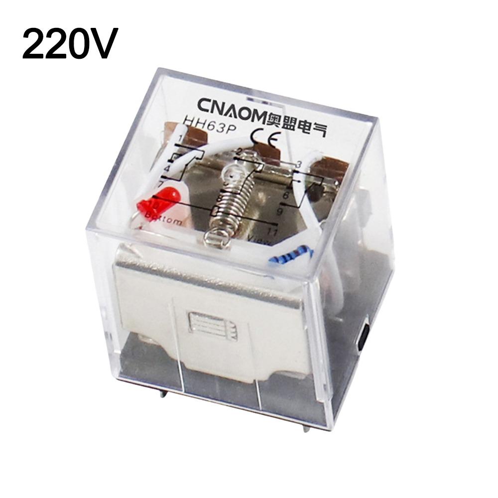 Industrial HH62P Power Relay High Current 12/24/220V Electromagnetic Relay Universal DPDT Relay Electronics
