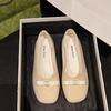French Bow Round Head Ballet Shoes Girl 2025 Summer New Fairy Shoes Flat Gentle Evening Shoes Single Shoes