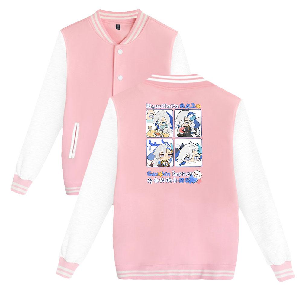 Móda Genshin Impact Baseballová bunda Muži Ženy Hip Hop Bundy Harajuku Streetwear Děti Chlapci Dívky Volné školní kabáty