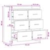 Sideboard White 75 x 33 x 80 cm Engineered Wood
