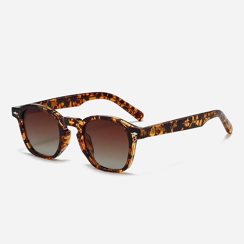 Retro Tortoise Shell Round Sunglasses With Uv400 Protection For Outdoor Activities And Fashion Style