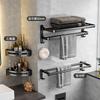 Bathroom Rack No Punching Space Aluminum Towel Rack Toilet Toilet Storage Towel Rack Bathroom