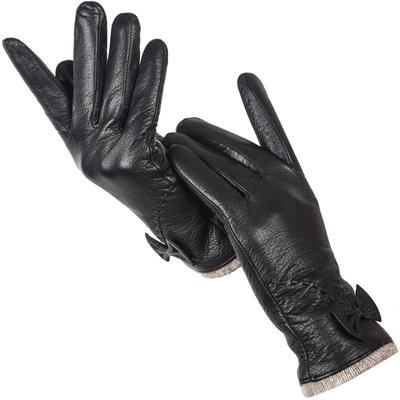 High Quality Ladies Faux Deerskin Leather Gloves Winter Warm Fashion Gloves for Women 8030