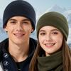 Warm Winter Skull Cap Polar Fleece Outdoor Sports Skiing Cycling Cap Unisex Cold-proof Breathable Running Beanie Cap