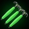 Multiple Hook Squid Fishing Lures Glow In Dark Coating Precisions Weight Marking For Performances