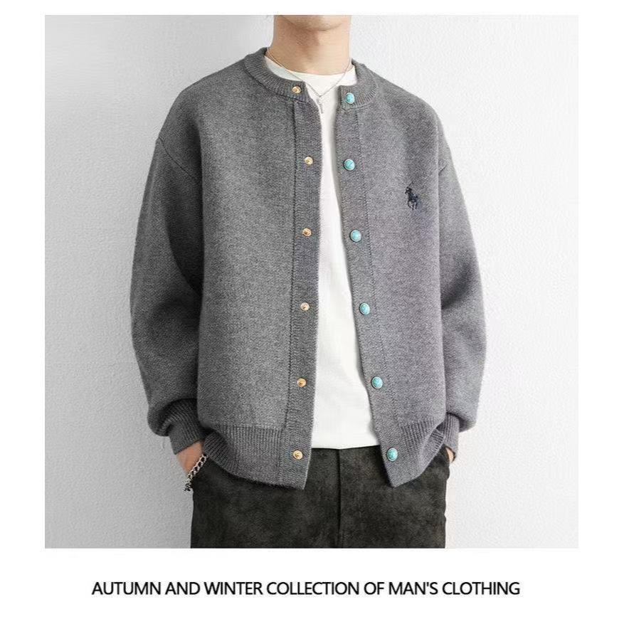 Men's Casual Arctic Fleece Knit Cardigan
