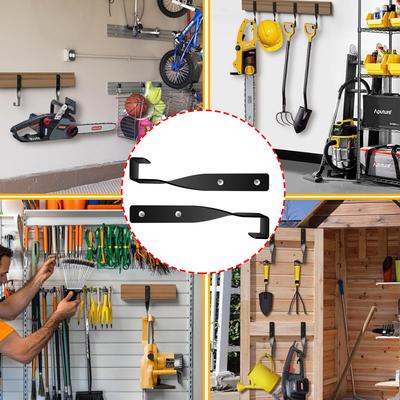2 Stück Edelstahl Kettensägenhalter Schwerlast Wandmontagegestell Garagenorganisation und Werkzeugaufbewahrungsorganisatoren
