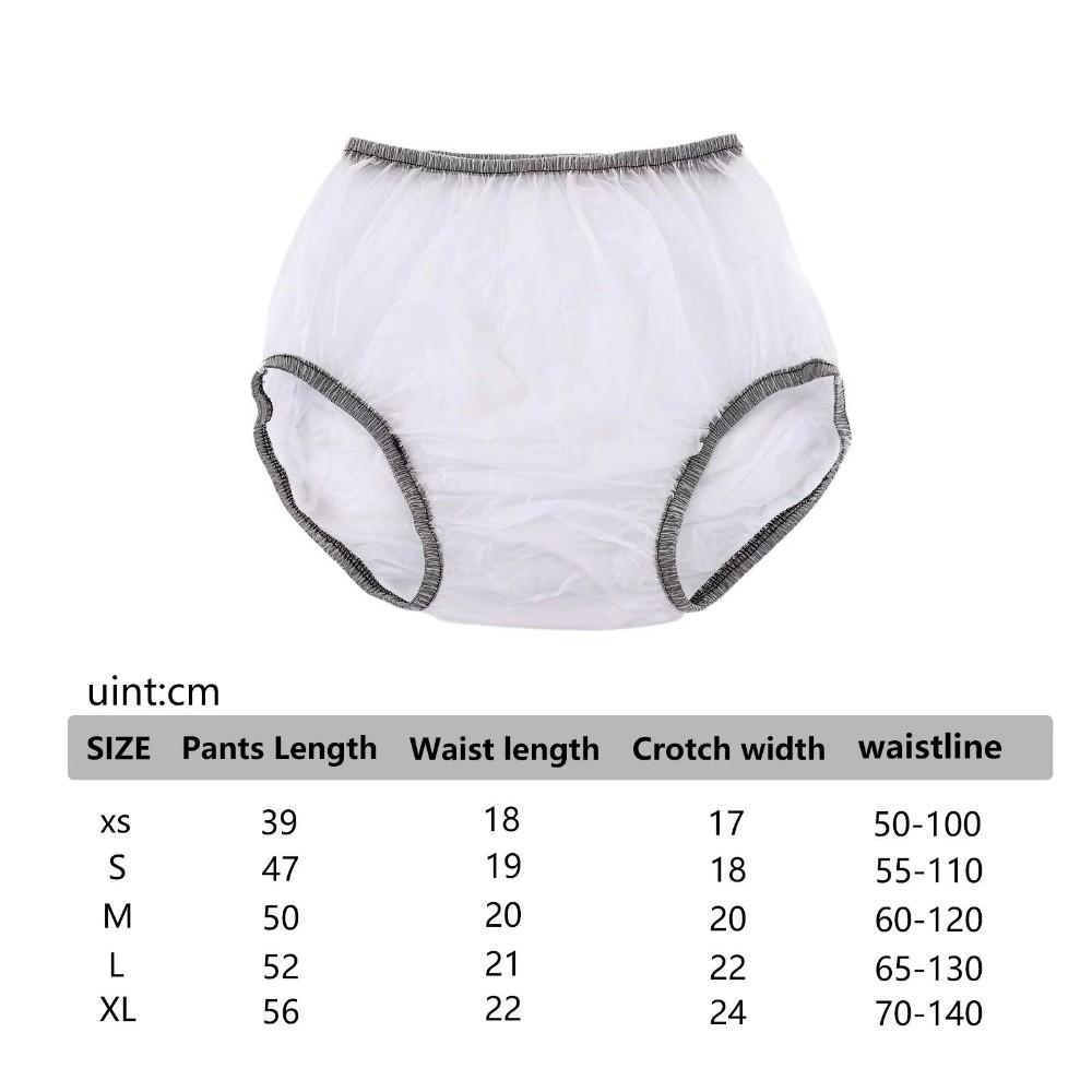 Reusable Adult Diaper Cover Incontinence Protective Diaper Cover Soft PVC Plastic Pants